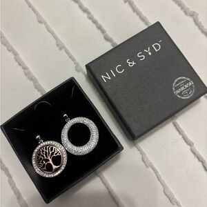 Silver/Rose Gold Tree of Life & Silver Circle of Life Eternity SWAROVSKI Pendant